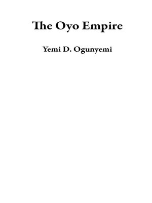 cover image of The Oyo Empire